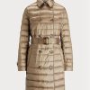 Abrigos acolchados metalizados Ralph Lauren para mujer en marrón Abrigos acolchados metalizados Ralph Lauren para mujer en marrón