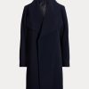 Abrigos cruzados de crepé Ralph Lauren para mujer en azul marino Abrigos cruzados de crepé Ralph Lauren para mujer en azul marino