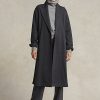 Abrigos cruzados de franela Ralph Lauren gris oscuro para mujer Abrigos cruzados de franela Ralph Lauren gris oscuro para mujer