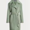 Abrigos cruzados de lana y cachemir Ralph Lauren Cameo para mujer en verde Abrigos cruzados de lana y cachemir Ralph Lauren Cameo para mujer en verde