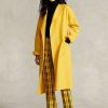 Abrigos cruzados de mezcla de lana de doble cara Ralph Lauren para mujer en amarillo Abrigos cruzados de mezcla de lana de doble cara Ralph Lauren para mujer en amarillo