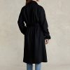 Abrigos cruzados negros de mezcla de lana con solapa de pico de Ralph Lauren para mujer Abrigos cruzados negros de mezcla de lana con solapa de pico de Ralph Lauren para mujer