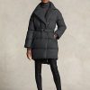 Abrigos de plumón acolchados cruzados Ralph Lauren grises para mujer Abrigos de plumón acolchados cruzados Ralph Lauren grises para mujer