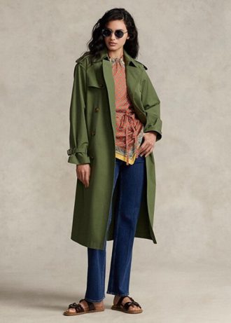 Abrigos de popelina verdes de Ralph Lauren para mujer