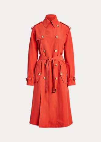 Abrigos Ralph Lauren de mezcla de seda naranja para mujer