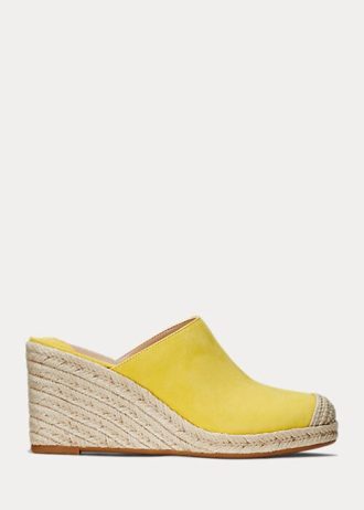 Alpargatas de ante amarillas Ralph Lauren Pennie para mujer