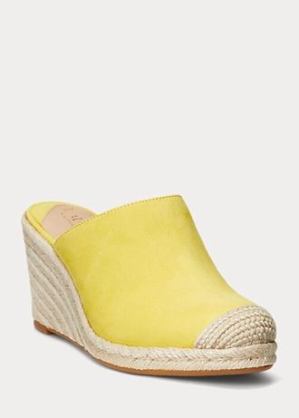Alpargatas de ante amarillas Ralph Lauren Pennie para mujer