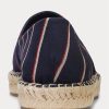 Alpargatas de rayas con escudo Cevio de Ralph Lauren para hombre en azul marino