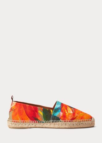 Alpargatas Ralph Lauren Bowsworth de lino con estampado floral para hombre en color naranja