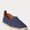 Alpargatas Ralph Lauren Bowsworth de lona con monograma para hombre en azul marino