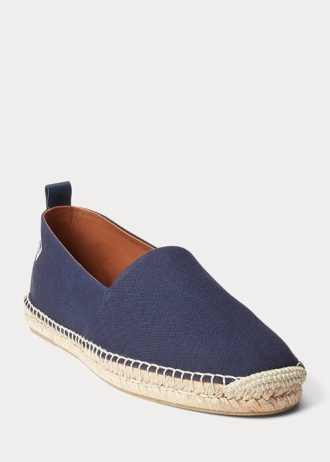 Alpargatas Ralph Lauren Bowsworth de lona con monograma para hombre en azul marino