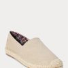 Alpargatas Ralph Lauren Cevio de lona lavada en color crema para hombre