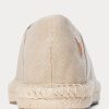 Alpargatas Ralph Lauren Cevio de lona lavada en color crema para hombre