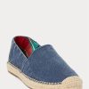 Alpargatas Ralph Lauren Cevio de lona lavada para hombre en azul marino claro