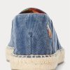 Alpargatas Ralph Lauren Cevio de lona lavada para hombre en azul marino claro