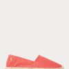 Alpargatas Ralph Lauren Cevio de lona lavada para hombre en color rojo