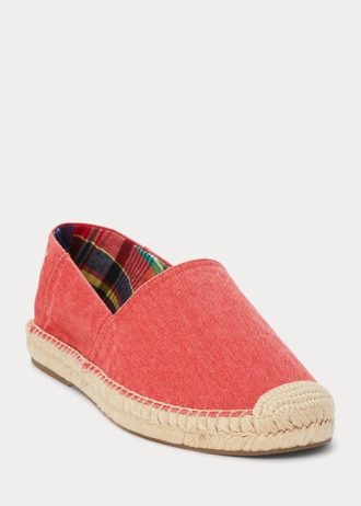 Zapatos casuales de lona lavada Ralph Lauren Cevio para hombre en color rojo
