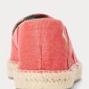 Alpargatas Ralph Lauren Cevio de lona lavada para hombre en color rojo