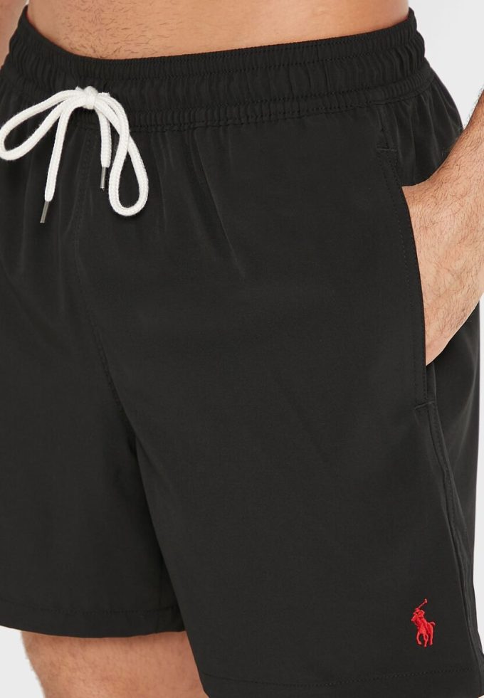 Bañador corto con cordón Ralph Lauren para hombre, color negro Bañador corto con cordón Ralph Lauren para hombre, color negro