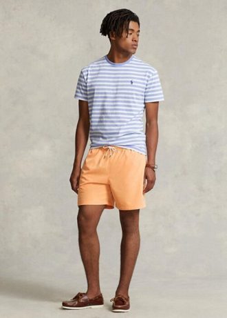 Bañador corto Ralph Lauren Traveller para hombre en color naranja