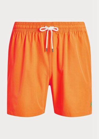 Bañador corto Ralph Lauren Traveller para hombre en color naranja