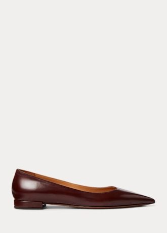 Bailarinas Ralph Lauren Kendrya de piel de becerro color marrón para mujer Bailarinas Ralph Lauren Kendrya de piel de becerro color marrón para mujer