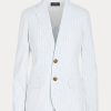 Blazers blancos de seersucker Ralph Lauren para mujer