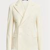 Blazers de gabardina de lana Safford de Ralph Lauren para mujer en blanco Blazers de gabardina de lana Safford de Ralph Lauren para mujer en blanco