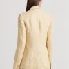 Blazers de lino con diseño de espiga de Ralph Lauren para mujer en amarillo Blazers de lino con diseño de espiga de Ralph Lauren para mujer en amarillo