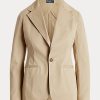 Blazers de sarga elástica Ralph Lauren beige para mujer