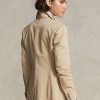 Blazers de sarga elástica Ralph Lauren beige para mujer