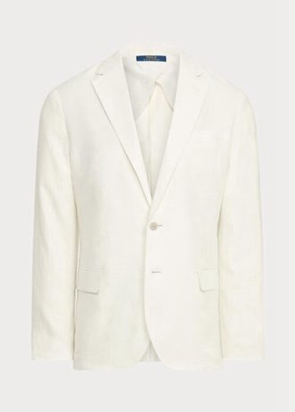 Blazers de traje de lino suave Ralph Lauren Polo blancos para hombre