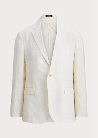 Blazers de traje de lino suave Ralph Lauren Polo blancos para hombre
