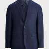 Blazers de traje de lino suave Ralph Lauren Polo para hombre en azul marino