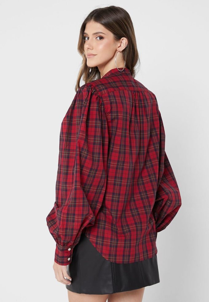 Blusas con botones Ralph Lauren rojas para mujer
