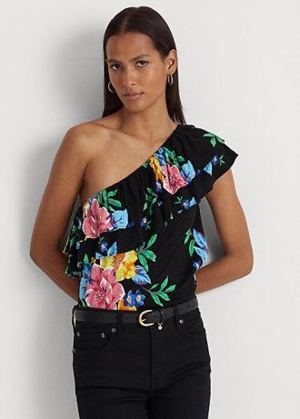 Blusas de un solo hombro con estampado floral de Ralph Lauren para mujer