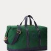 Bolsas de lona verdes con el logotipo de Ralph Lauren bordado para hombre