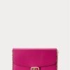 Bolso bandolera mediano Adair de piel Ralph Lauren para mujer en color fucsia y baya