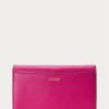Bolso bandolera mediano Adair de piel Ralph Lauren para mujer en color fucsia y baya