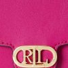 Bolso bandolera mediano Adair de piel Ralph Lauren para mujer en color fucsia y baya