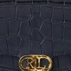 Bolso bandolera mediano Adair de piel repujada Ralph Lauren para mujer, color azul marino refinado Bolso bandolera mediano Adair de piel repujada Ralph Lauren para mujer, color azul marino refinado