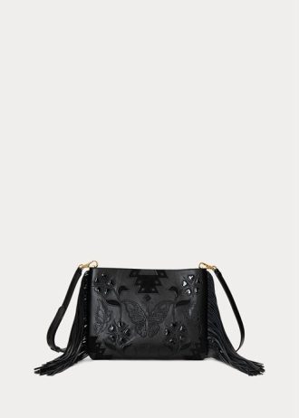 Bolso bandolera mediano Elaina de piel negra para mujer de Ralph Lauren