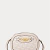 Bolso bandolera mediano Jordynn con monograma de Ralph Lauren para mujer en rosa ruborizado/rosa claro