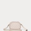 Bolso bandolera mediano Jordynn con monograma de Ralph Lauren para mujer en rosa ruborizado/rosa claro