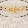 Bolso bandolera mediano Jordynn con monograma de Ralph Lauren para mujer en rosa ruborizado/rosa claro