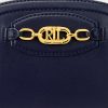Bolso bandolera mediano Jordynn de piel Ralph Lauren para mujer, color azul marino francés