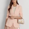 Bolso bandolera pequeño Tayler de piel napa Ralph Lauren para mujer en color rosa claro/vainilla