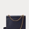 Bolso bandolera Ralph Lauren Polo ID de piel con cadena tipo sobre para mujer en azul marino medianoche