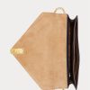 Bolso bandolera Ralph Lauren Polo ID de piel con cadena tipo sobre para mujer en azul marino medianoche