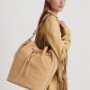 Bolso de mano grande Andie de nobuk Ralph Lauren para mujer de Buff Bolso de mano grande Andie de nobuk Ralph Lauren para mujer de Buff